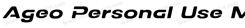 Ageo Personal Use Med字体转换